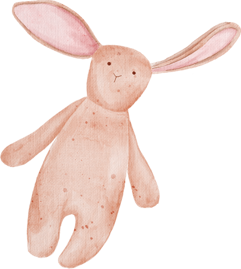 Watercolor Bunny Toy